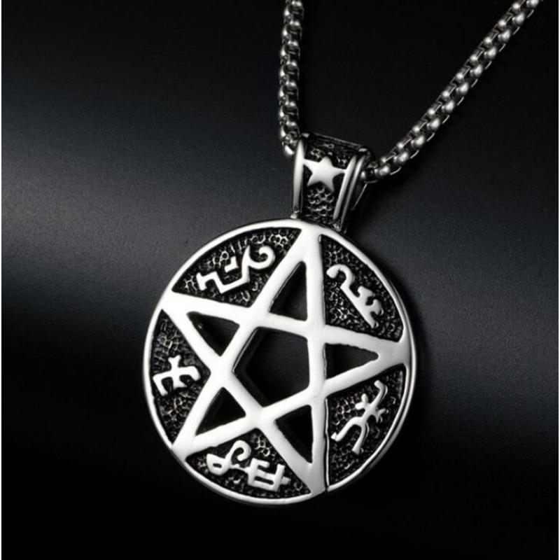 Chain Titanium Steel Pendant Punk Necklace Retro Trendy Men and Women Casting Necklace 60CM