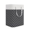 Striped Canvas Foldable Laundry Basket – Cotton Fabric Storage for Clothes and Quilts