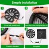 100W Solar Panel Fan Kit Waterproof Powered Exhaust Round Fan Maintaining Air Circulation for Chicken Coop Greenhouse Shed