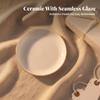 Ceramic Jewelry Dish with Gold Rim Shallow for Vanity, Entryway