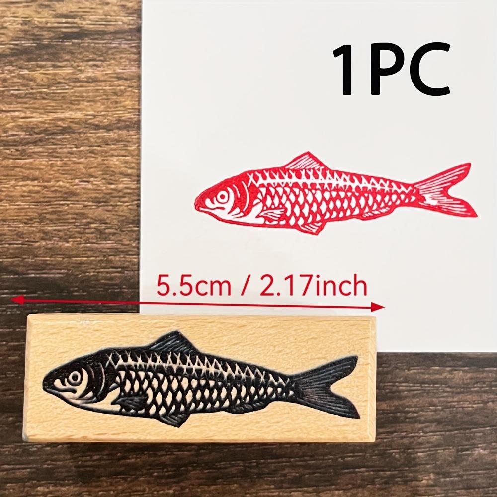 

Резьба по дереву с принтом сардины; Подходит для изготовления блокнотов ручной работы, рисования своими руками M