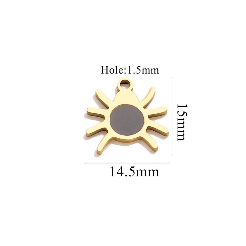 Yori 5Pcs Halloween Pumpkin Lantern Little Ghost Funny Cartoon Cute Pendant DIY Stainless Steel Accessories Jewelry Pendant