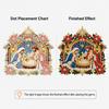 2D Flat Nativity Scene Pearl Diamond Painting Hanging Ornament, Mixed‑Sized Pearl Beads Craft Acrylic Hanging Kits, 9.72Inch/7.76Inch Two Sizes