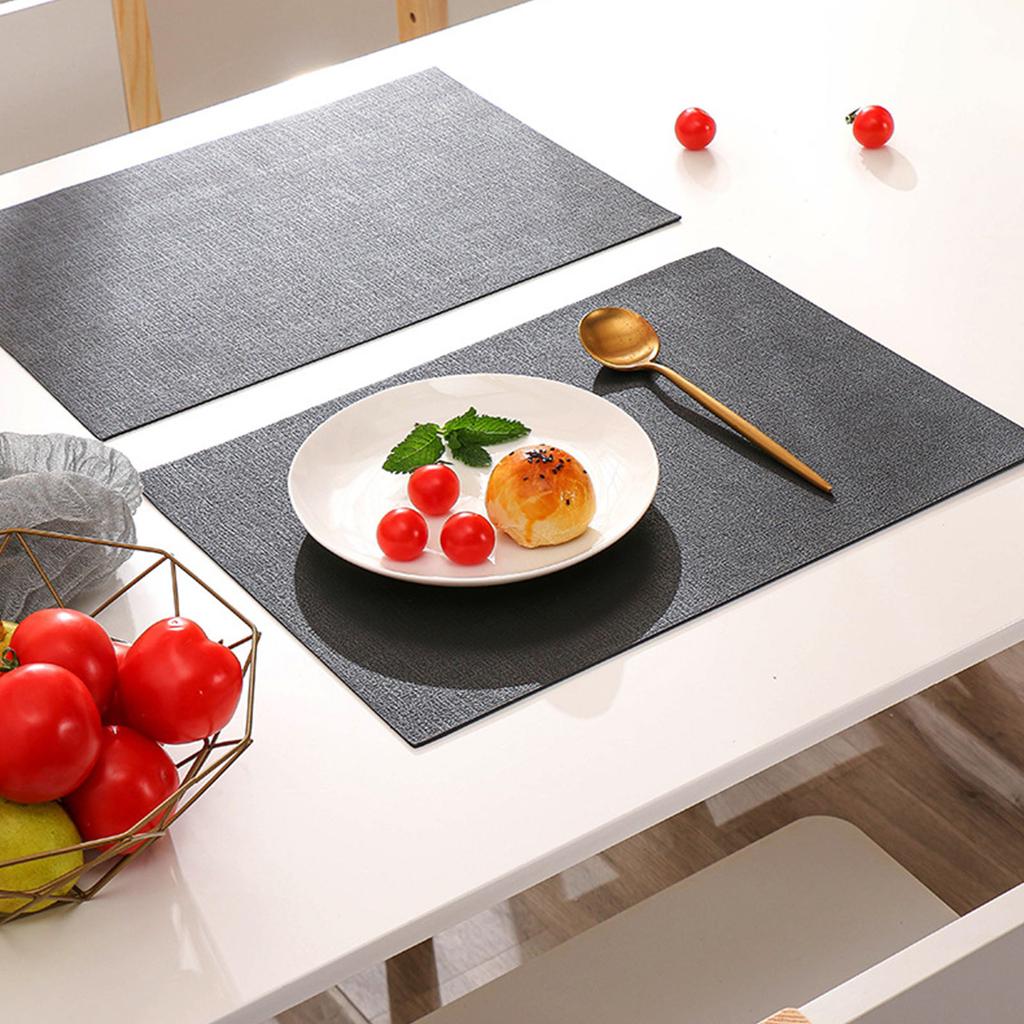 Leather Placemats And Coasters Set Double Side Waterproof Nonslip Easy To Use Table Mats For Dining Room Or Kitchen