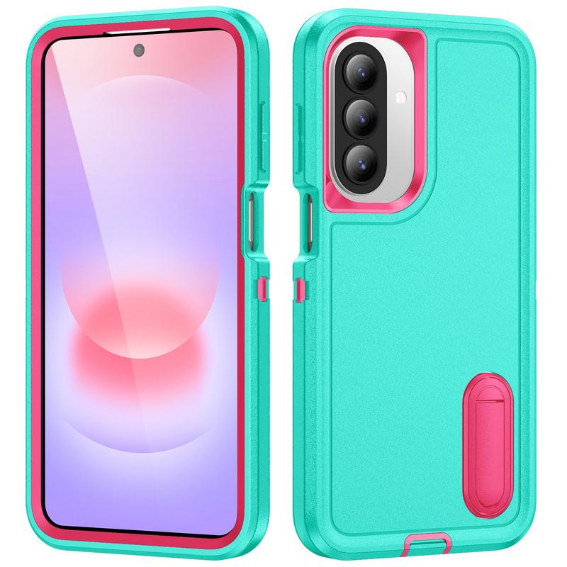 S26 Ultra Case Shockproof Bumper Hybrid 3in1 Candy Color Phone Stand Cover Samsung S25 Ultra S24 Plus S23 FE A15 A16 A36 A56 A17 A27 A37 A57 5G