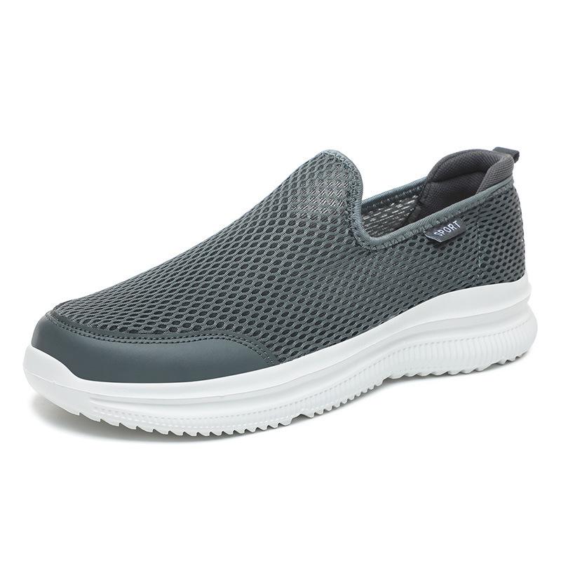 Men's shoes breathable shoes mesh casual sports shoes thin single shoes light one pedal mesh shoes men's mesh shoes