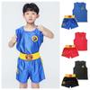 Free Combat Dragon Kick Boxing Suit Vest Sanda Uniform MMA Muay Thai Shorts and T-Shirts  Kids