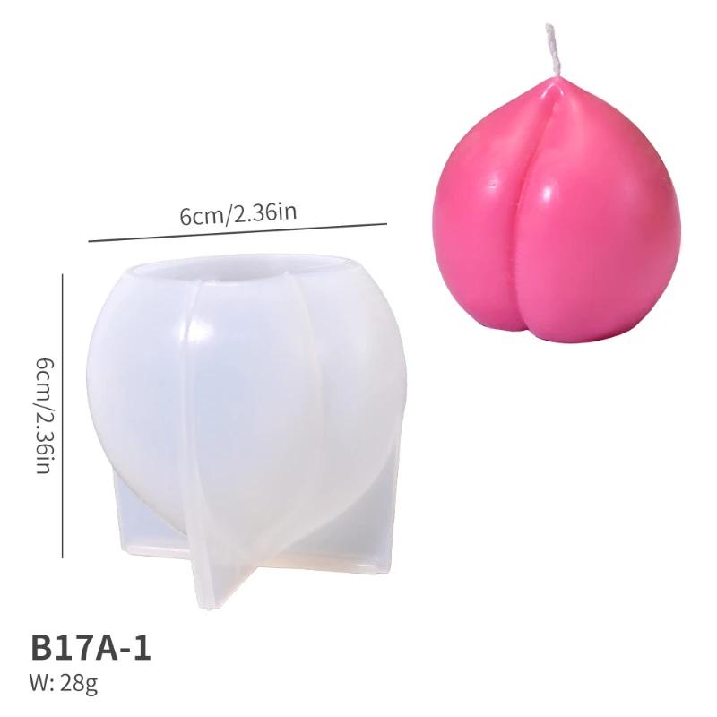 Fruit Shape Candle Molds,for Peach,Aromatherapy Candles,DIY Scented Plaster Ornament Silicone Mold for Home Decoration