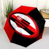 Clube de Regatas do Flamengo Print Automatic Umbrella, 8 Rib Iron Frame, Plastic Handle, Suitable for Outdoor Travel &Daily , Ideal Gift