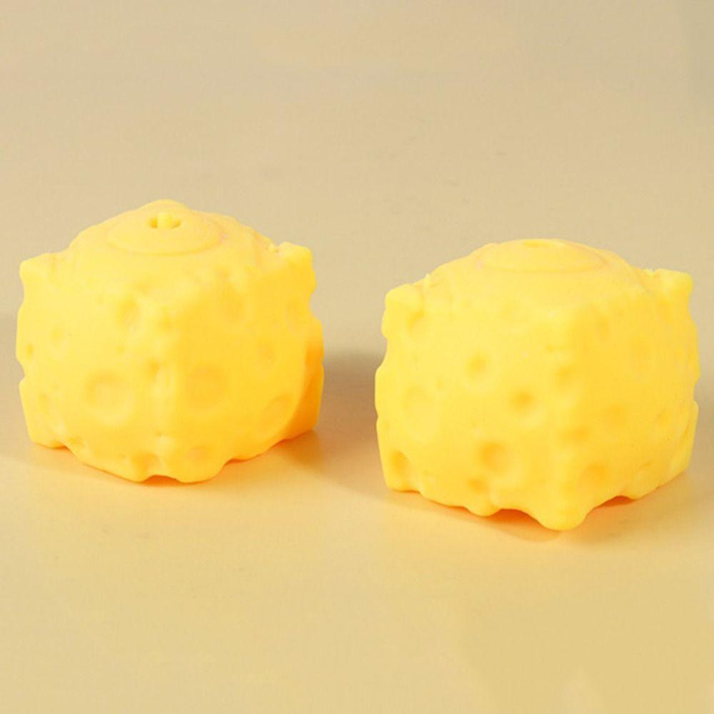 Super Soft Cheese Squishy Toy 5cm Slow Rebound Fidget Toy Cheese Stress Ball Home Decoration