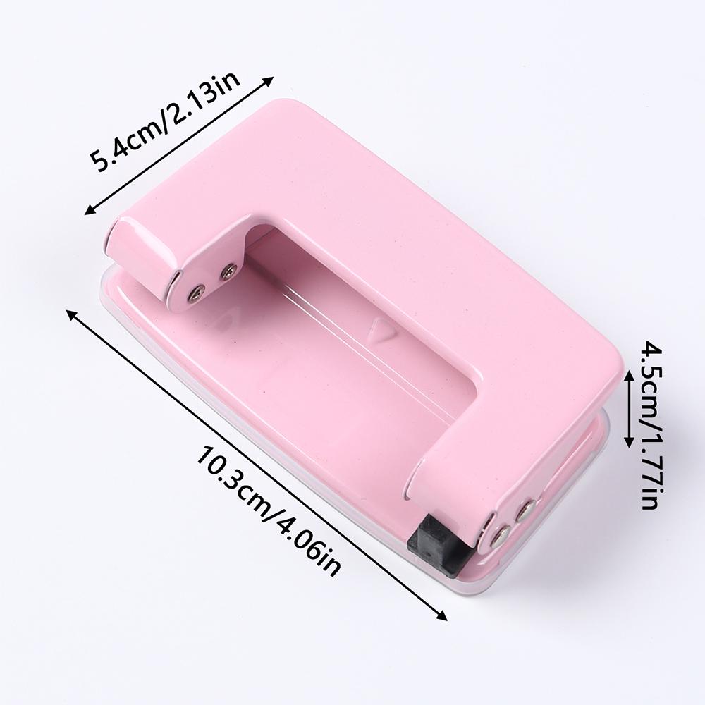 

Hole Paper Punch Tool 2-Hole Metal Pink HolePuncher for Office Students Home Supplies розовый