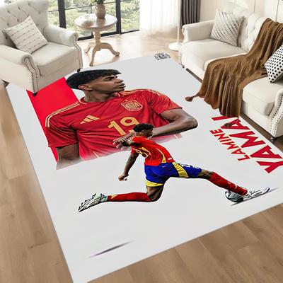 Yamal Kicks The Ball Čtvercové koberce jsou skvělou volbou pro obývací pokoje, ložnice, domácí dekorace a jako dárky.