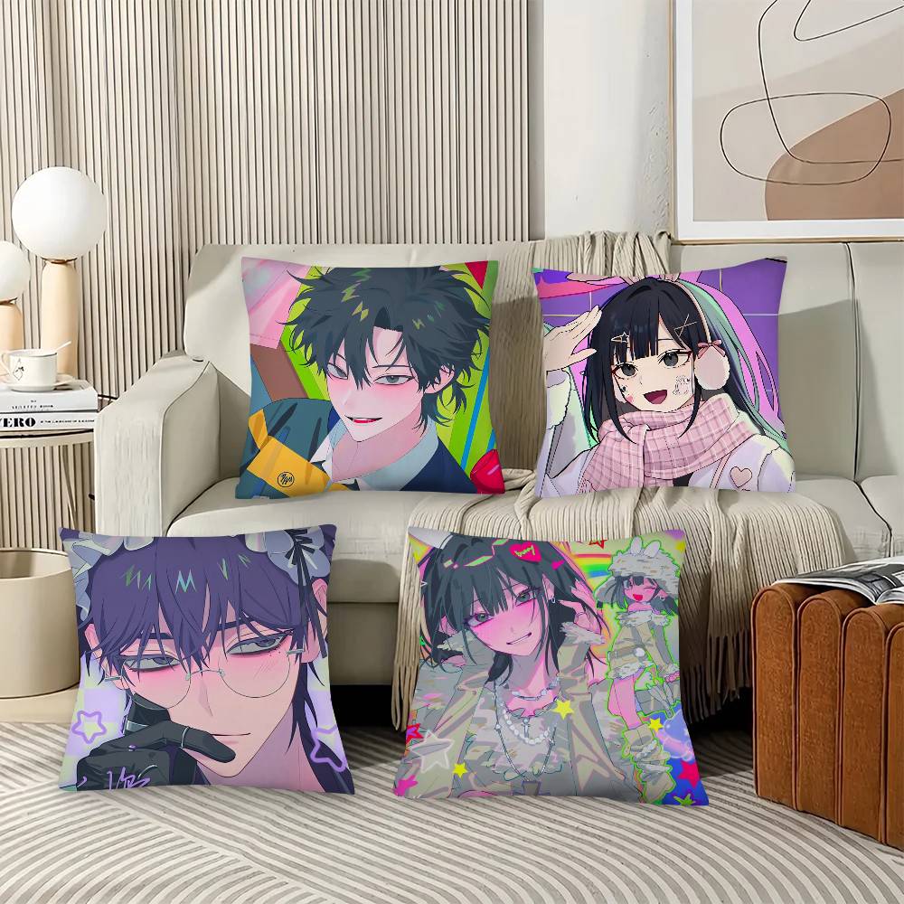 Carino Link Click Cheng Xiaoshi Lu Guang Qiao Ling Federa Moda Federa Quadrata Camera da Letto Divano Stanza Decorazione Ins Tempo Libero