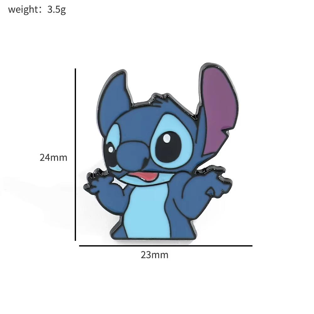 MINISO Creative Cartoon Characters Brooch Personalized Stitch Enamel Pin Backpack Clothing Jewelry Metal Badge Accessories Gift