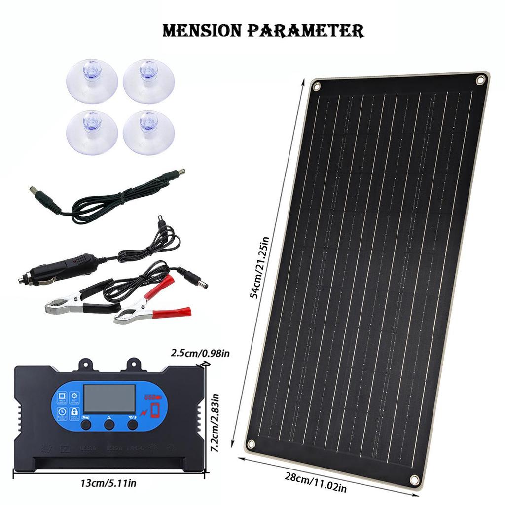 Monocrystalline 40W 12V/18V Solar Panel with Black Backsheet and Photovoltaic Controller