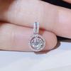 Simple Paved Full Cubic Zirconia Pendant Necklace for Women Pendant Necklace Elegant Daily Collocation Jewelry