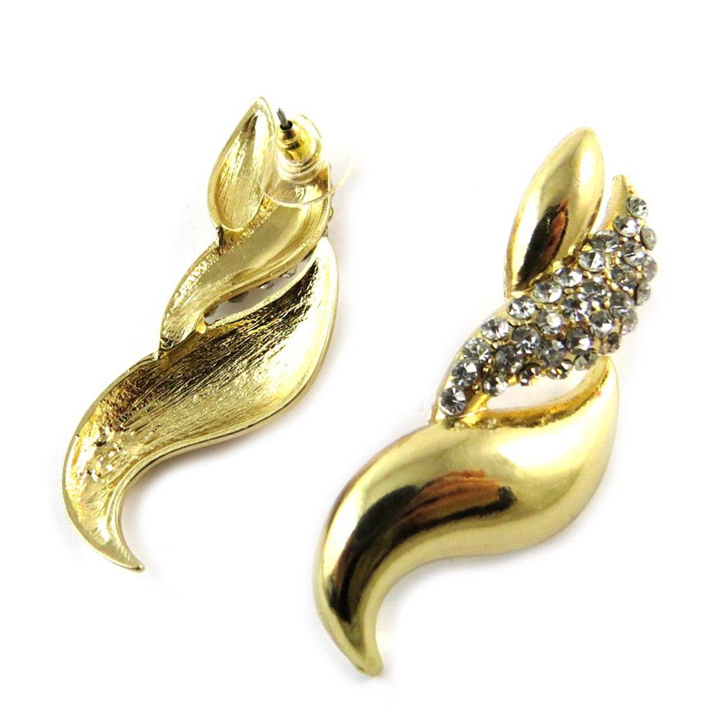 Les Trésors De Lily [N9924] - Boucles créateur 'Sissi' blanc doré