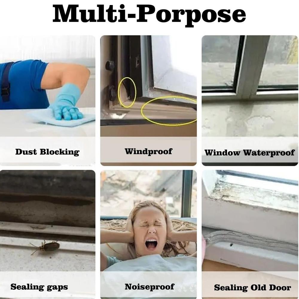 3M Door Seal Strip Self AdhesiveWindow Sealing Tape Windproof Dust Weather Strip Home Door Transparent Soundproof Sealstrip