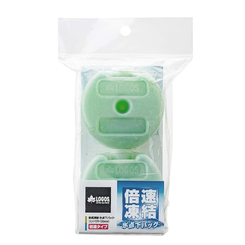 LOGOS Double Speed Freezing - Sub-Zero Pack Compact (2pcs) 81660639 Long-lasting, Disaster Preparedness, Made in Japan