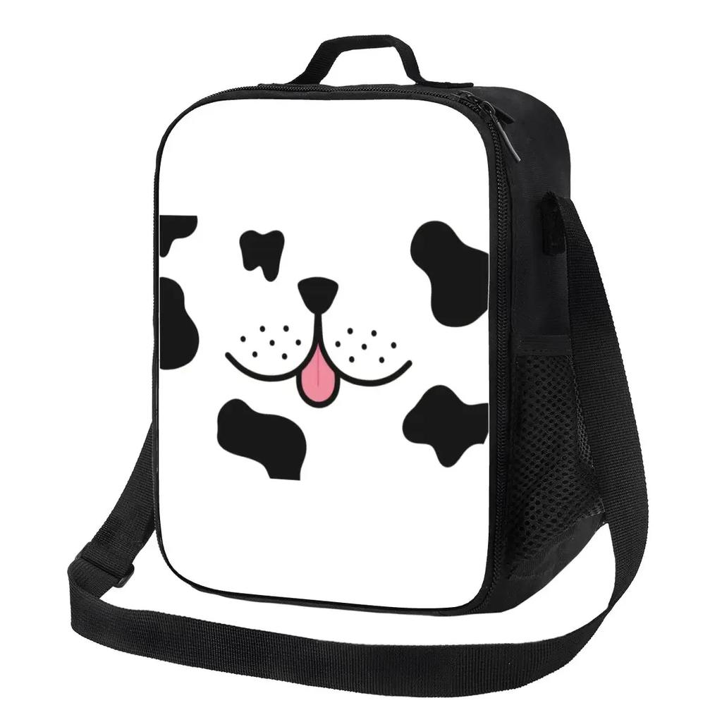 Dalmatian Spots Design Insulated Lunch Tote Bag for Polka Dot Leopard Carriage Firehouse Plum Pudding Dog Resuable Bento Box