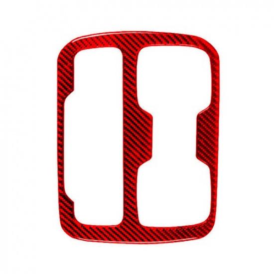Red Carbon Fiber Interior Gear Shift Cover Trim For Colorado/Canyon 2015-