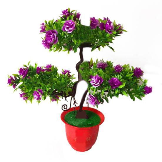 Konstgjord rosblomma gästhälsning tallväxtkruka Hem Desktop Office Decor