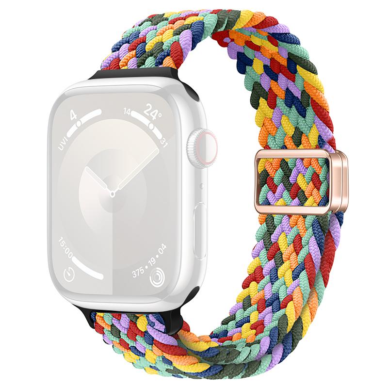 For Apple Watch 10 46mm/Ultra 2/Ultra 49mm/9 8 7 45mm/SE (2023) SE (2022) SE 6 5 4 44mm/3 2 1 42mm Watch Strap Braided Nylon Band