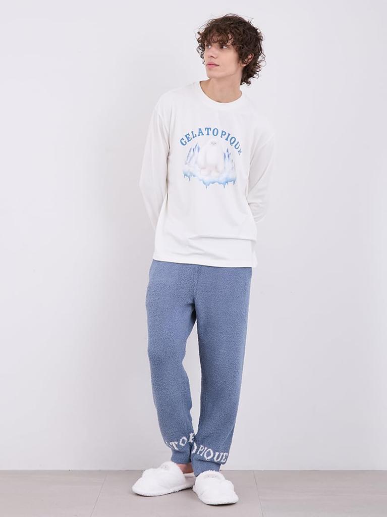 Gelato Pique HOMME Inlay Gelato Monster Print Long PMCT245923 OWHT T-Shirt Men's