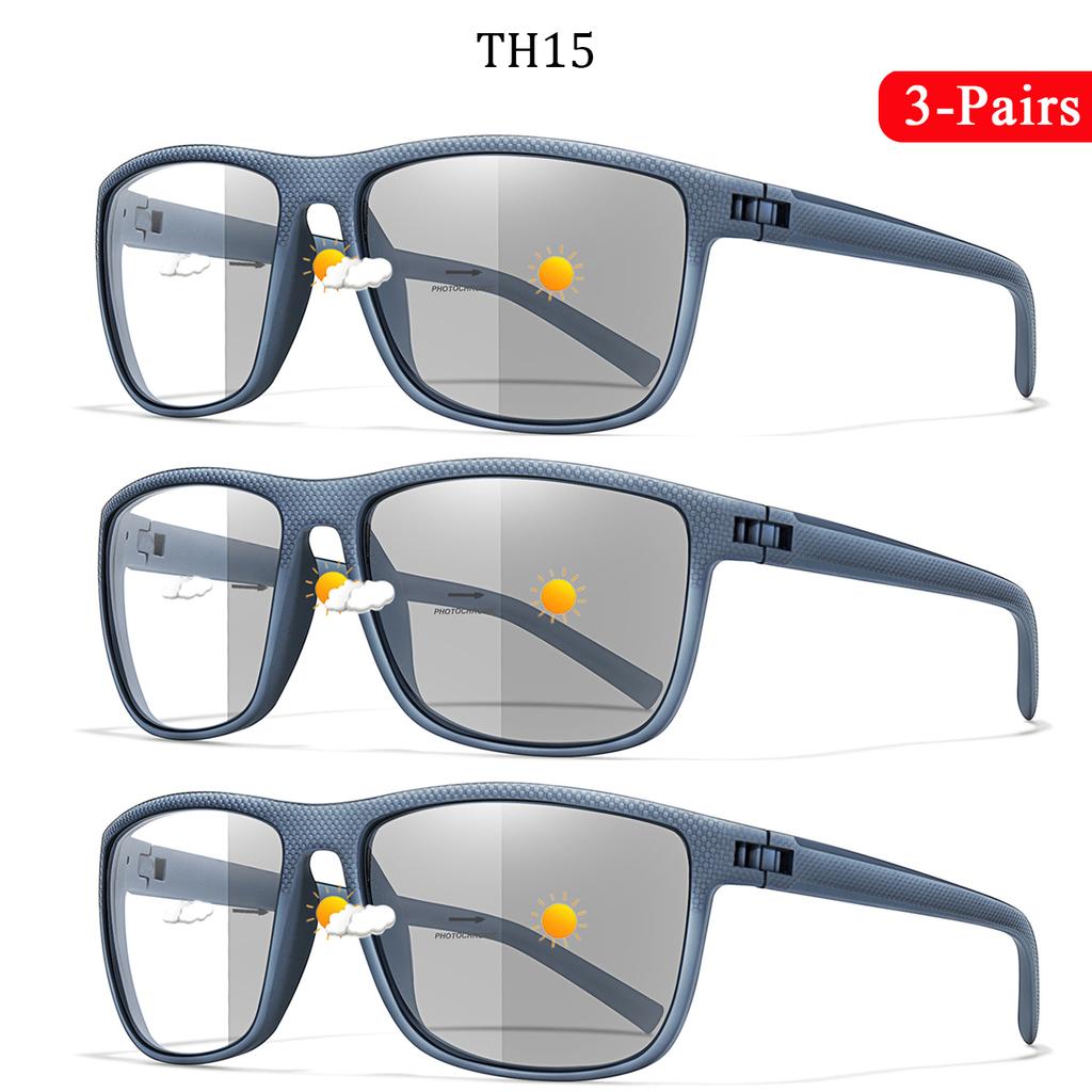 3-Pairs Classic Photochromic Reading Glasses Anti-Blue Presbyopic Eyewear  Retail Men Surf The Internet