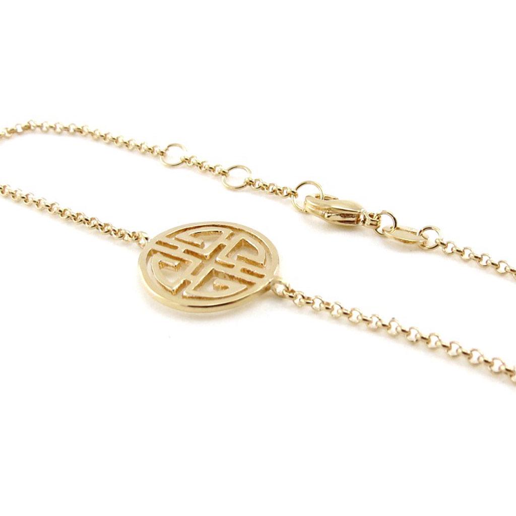 Les Trésors De Lily [J0159] - Bransoletka pozłacana 'Fengshui' złota - 15 mm