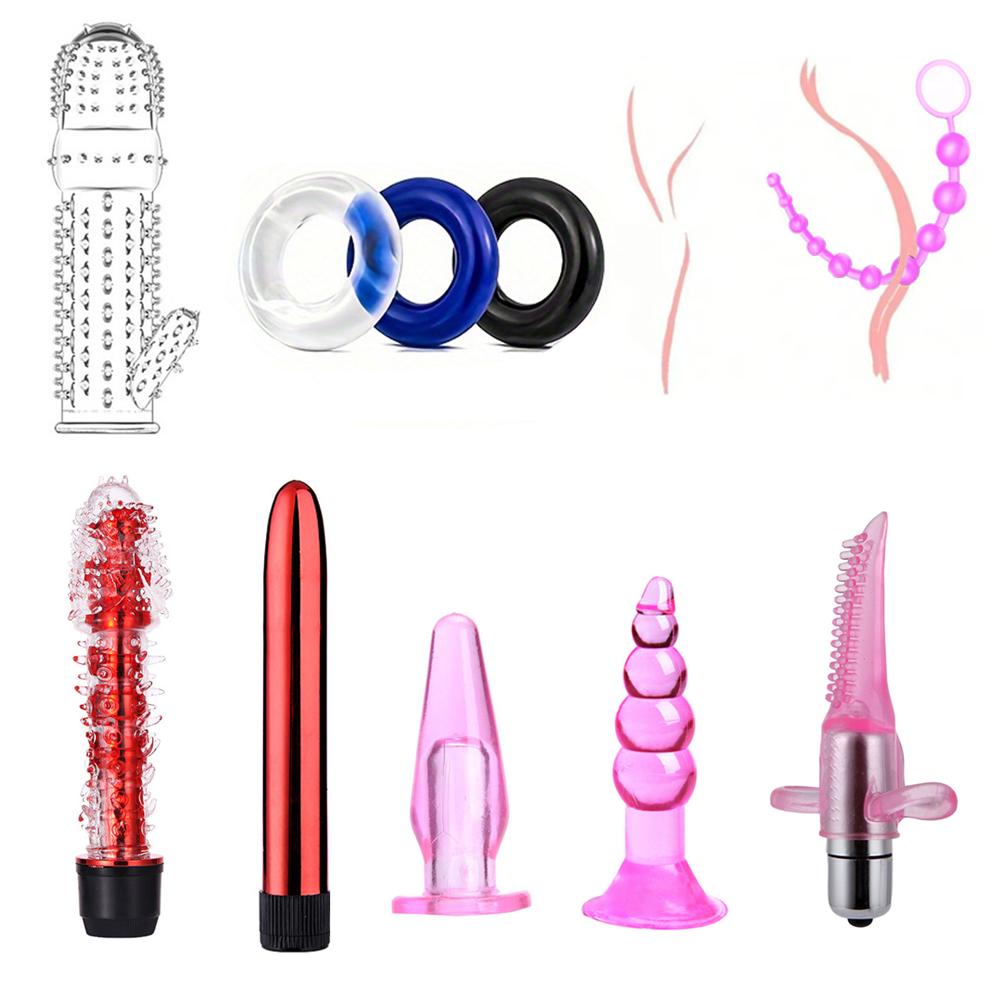 10PCS BDSM Set Butt Plug Anal Plugs Penis Ring Sex Toys for Women Man