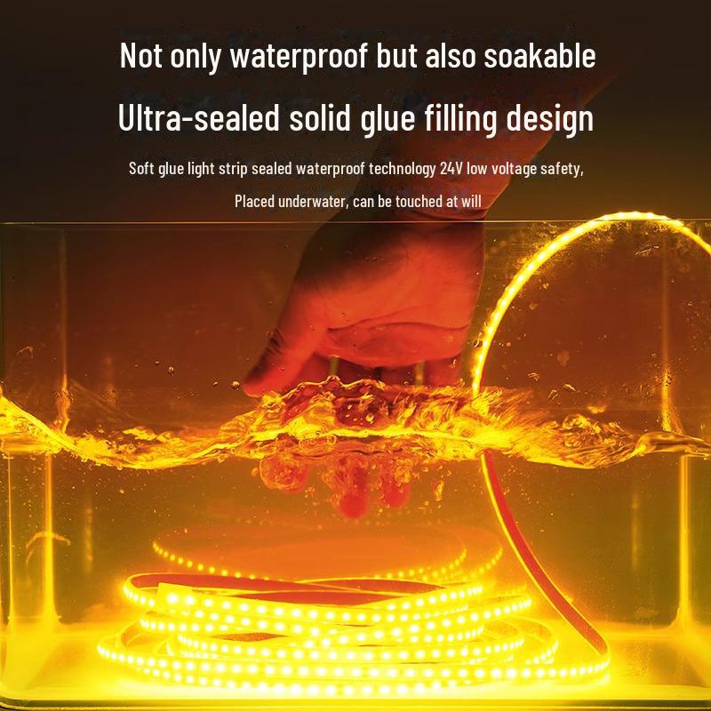 Flexible Outdoor Waterproof LED Atmosphere Light Strip (Self-Adhesive, Round Top)