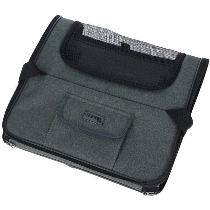 Sac voiture - KERBL - Vacation - Gris/bleu - 44x35x30 cm - Laisse courte intégrée