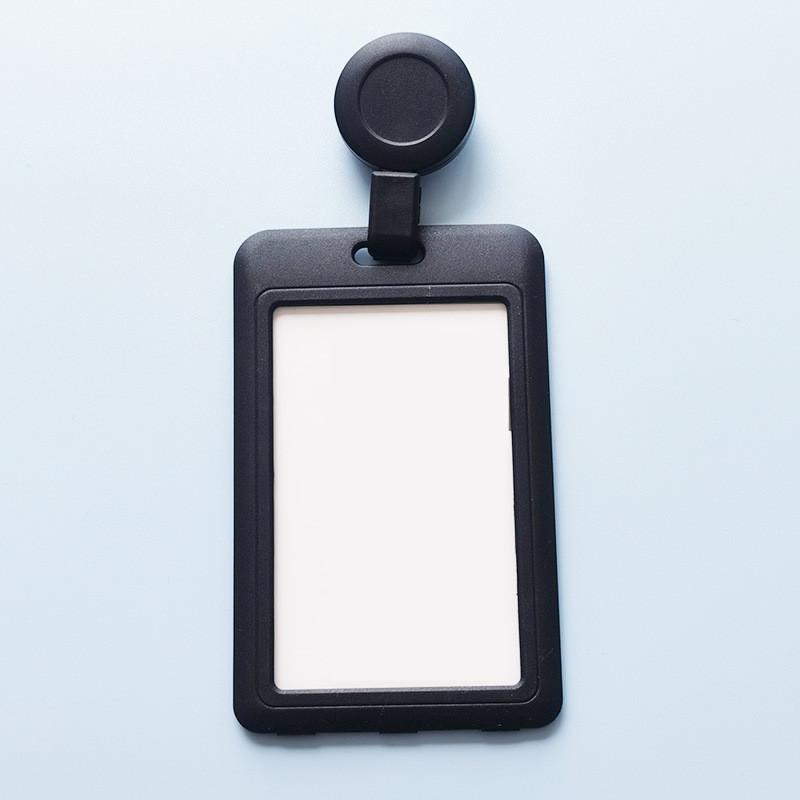 Hard Plastic Card Case With Clip Retractable Double Side Employee Office School Factory Name Card ID Badge Holder License Pass