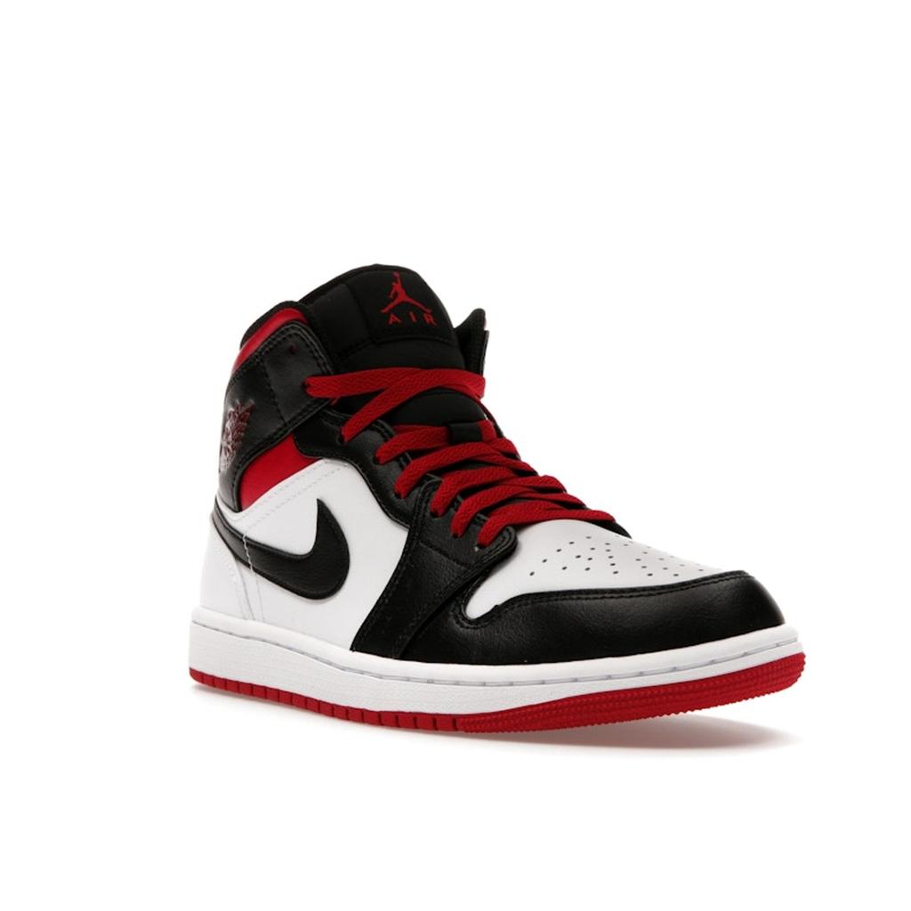 Air Jordan 1 Mid Gym Rød Black Toe Herre Sneakers Hvit DQ8426-106