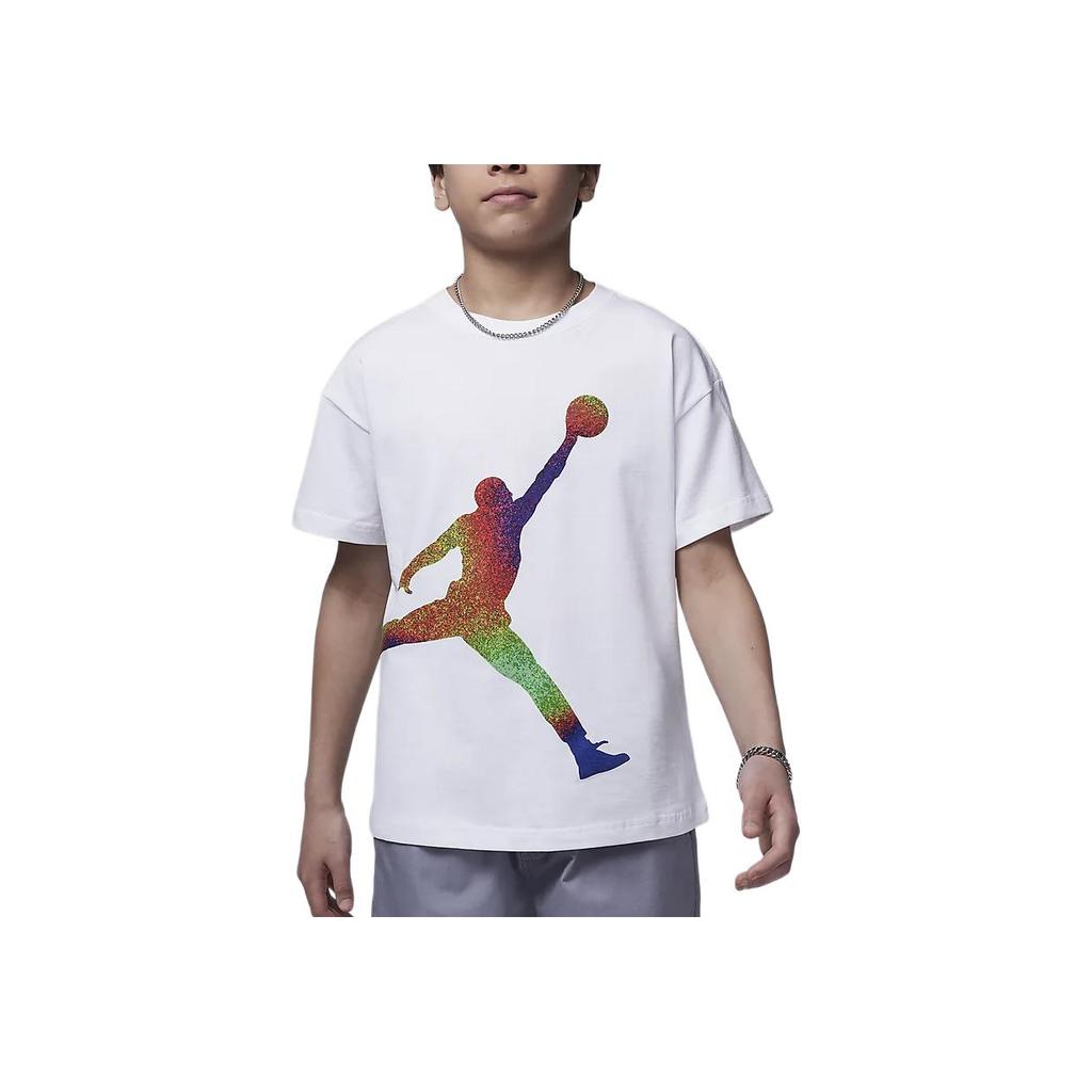 Jordan Youth  Casual Soft Short Sleeve T-Shirt Kids Tops White HM9256-100