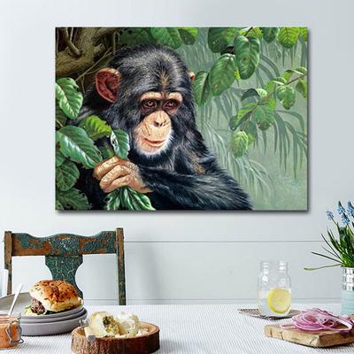 Diamant-Stickerei, 5D-Diamant-Malerei zum Selbermachen, Kreuzstich, schwarzer Gorilla, Bild von Strasssteinen