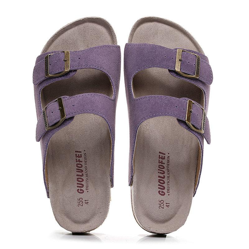 Mote 16 stil Kvinner Menn Korktøffel Kvinner Sommer Blandet Farge Casual Strand Slip on Flip Flops Slides Sko Pluss Størrelse 35-46