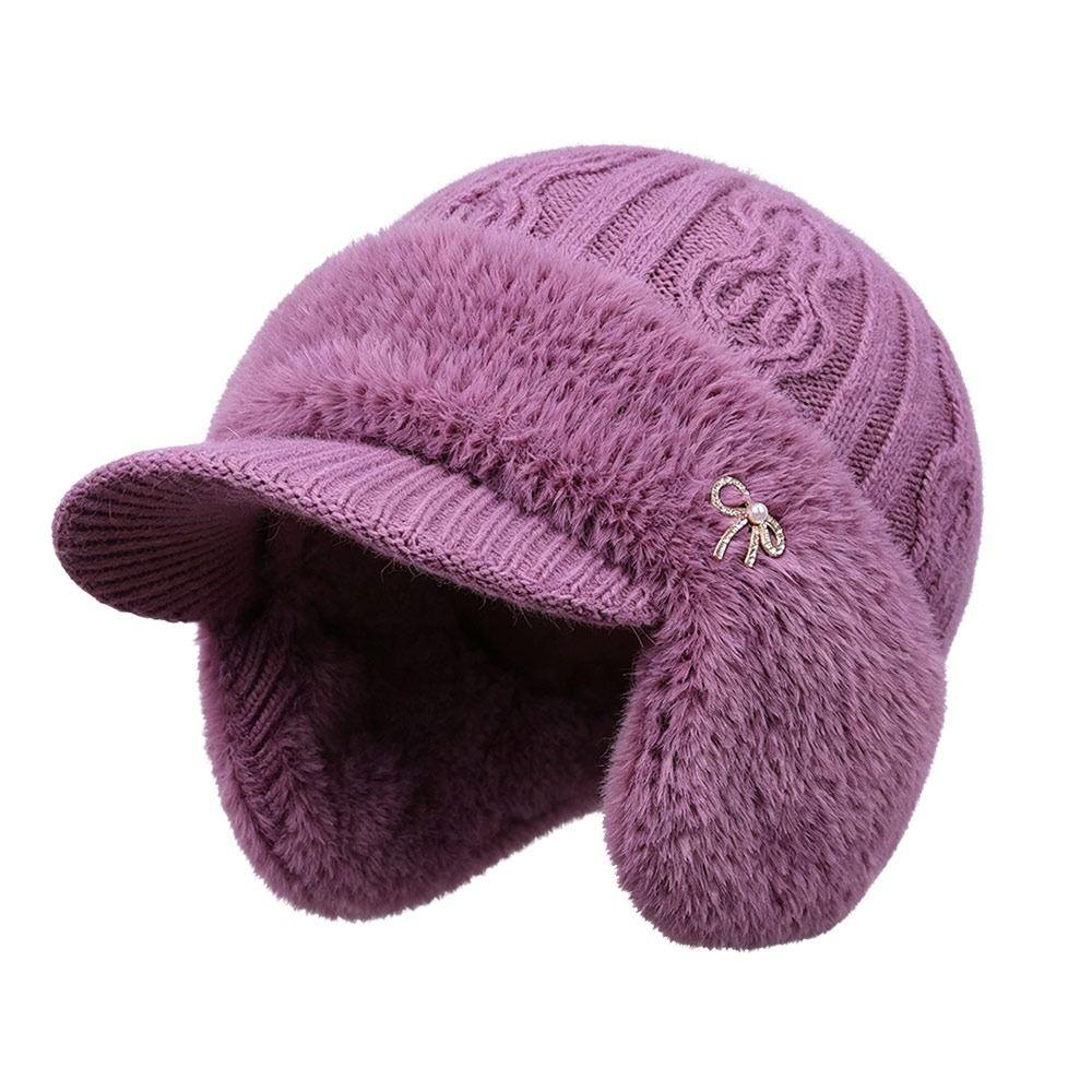 Thickened Winter Hat Warm Beret Hat Casual Knitted Hat for Women