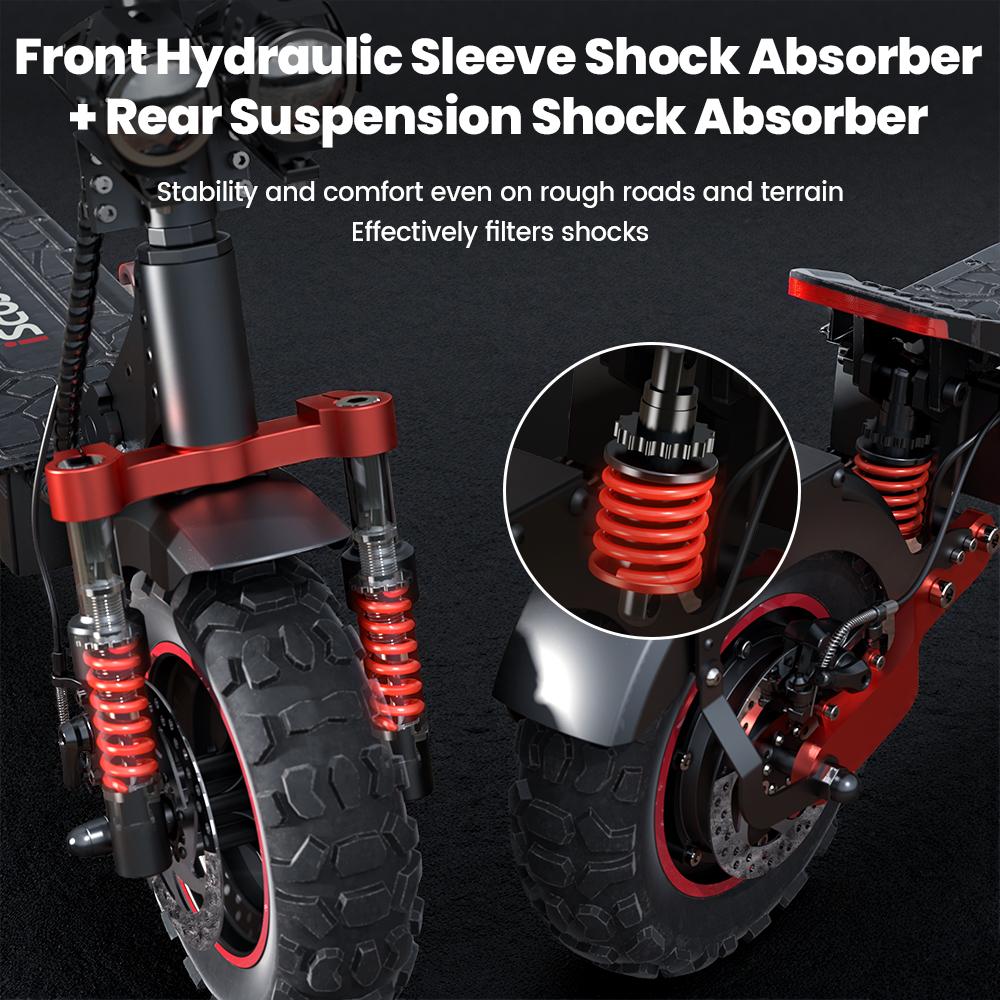 iScooter iX5S Electric Scooter 1000W 15Ah 11'' Off-Road Pneumatic Tires speed 25KM/H 60-65KM Range Adult Electric Scooters