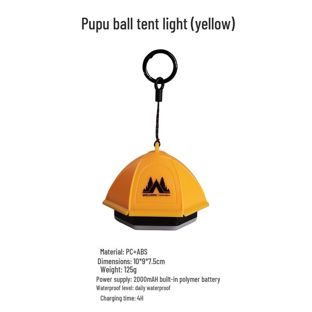 Mini Pinecone Retro Handheld Lamp - 8h Battery Life Outdoor Camping Light