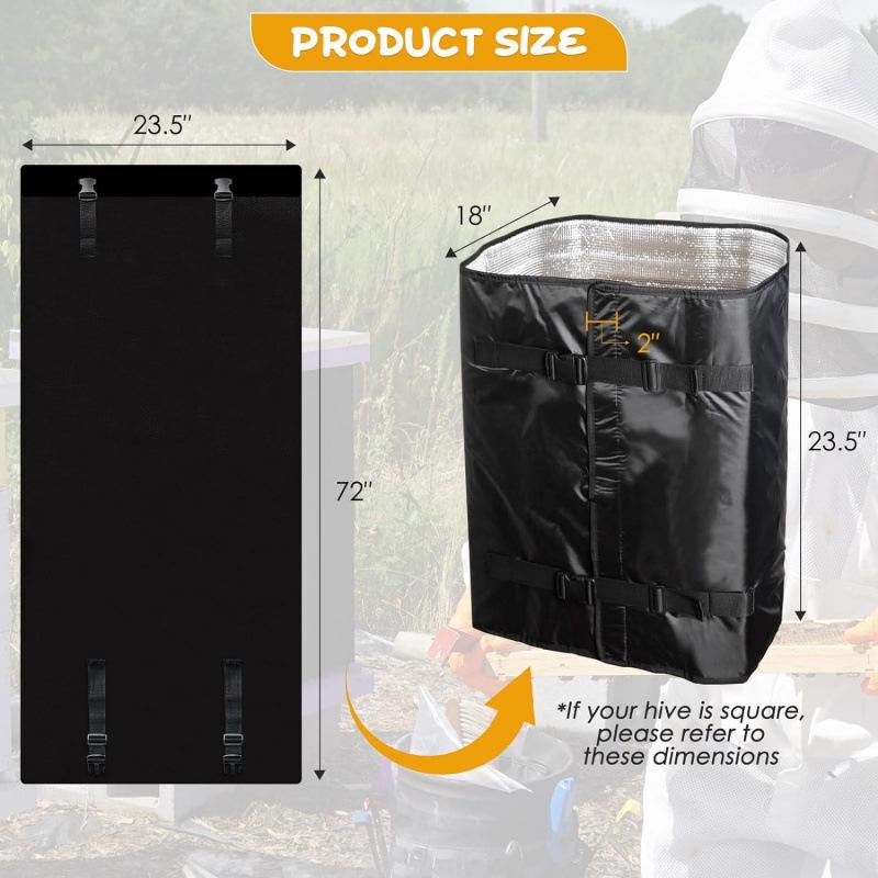 

1pc Winter Outdoor Beehive Windproof Protective Cover Adjustable Beehive Windproof Cover Constant Temperature Cover