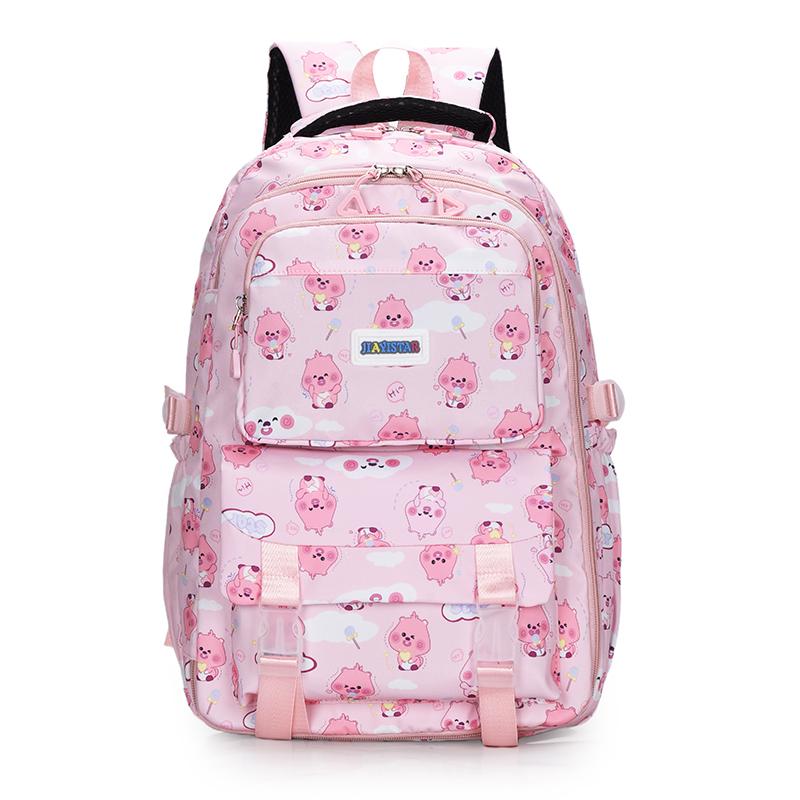 Women's Multi-Function Large Capacity Backpack Cartoon Print Student Schoolbag