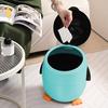 Penguin Shape Trash Can Double Bucket Design Sealed Lid Garbage Can with Hidden Bags Waterproof Odor Lock Wastebasket Garbage Container