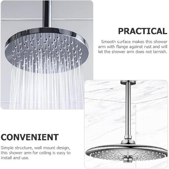 Shower Arm for Ceiling Replacement Shower Head Arm Wall Mount Bathroom Accessory
