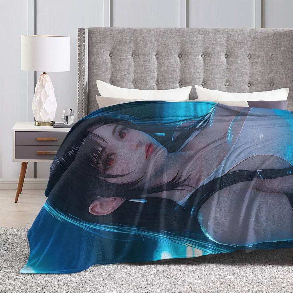 Tifa Swimwear Theme Flannel Printed Blanket Suitable for All Seasons Suitable for Living Room Office Sofa and Travel 180x250CM