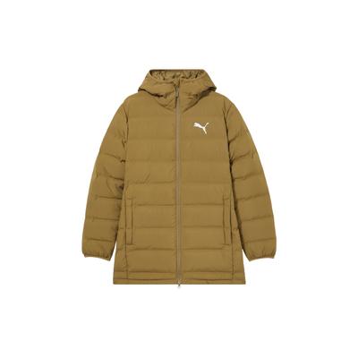 Chaqueta de Plumas Cálida Cortavientos para Exterior con Estampado de Logotipo para Hombre Marrón 586371-61