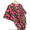 Women Hippie Summer Cotton Sleepwear Floral Print Black Long Maxi Caftan Dress CKFTN-SCRN-FULL-BUYIT-141