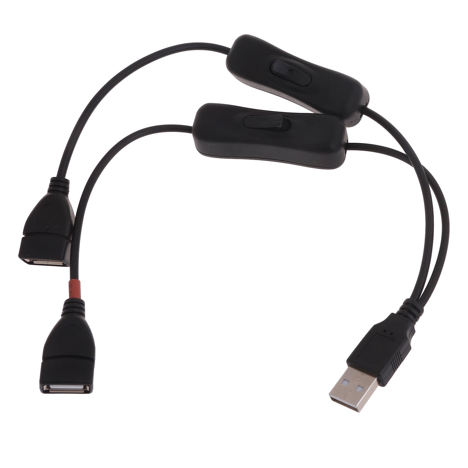 

USB Cable with On Off Switches for USB Fan, USB Lights Male to Female Data Transfer Line Gaming Computer Accessories