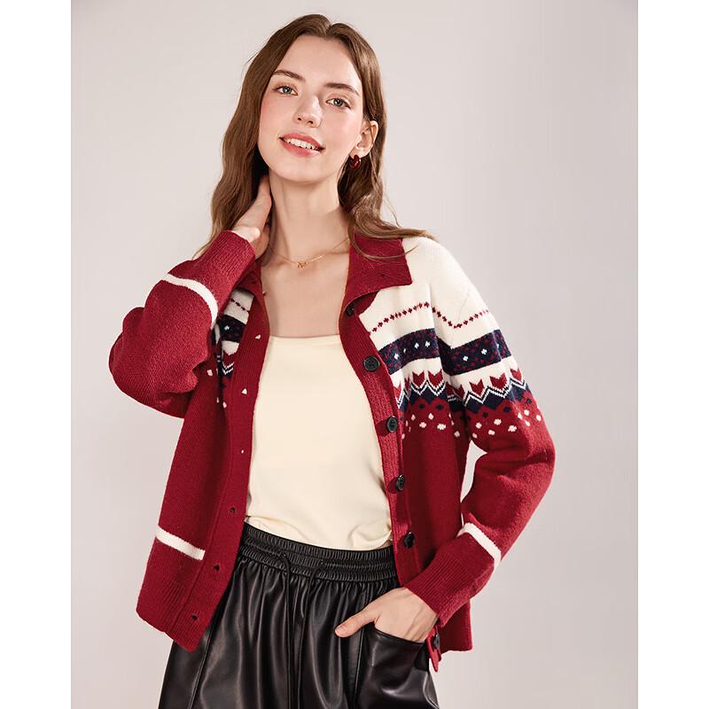 Betu Women's Fair Isle Jacquard Cardigan